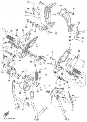 Seisontatuki ja jalkatapit