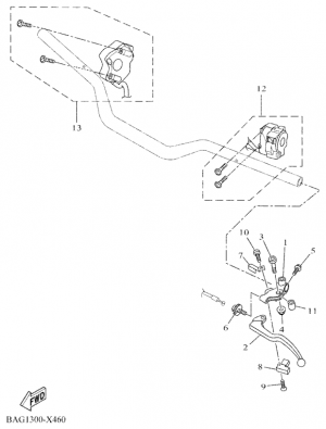 Ohjaustangon katkaisija ja vivut