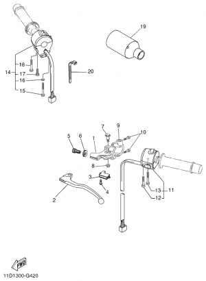 Ohjaustangon katkaisija ja vivut